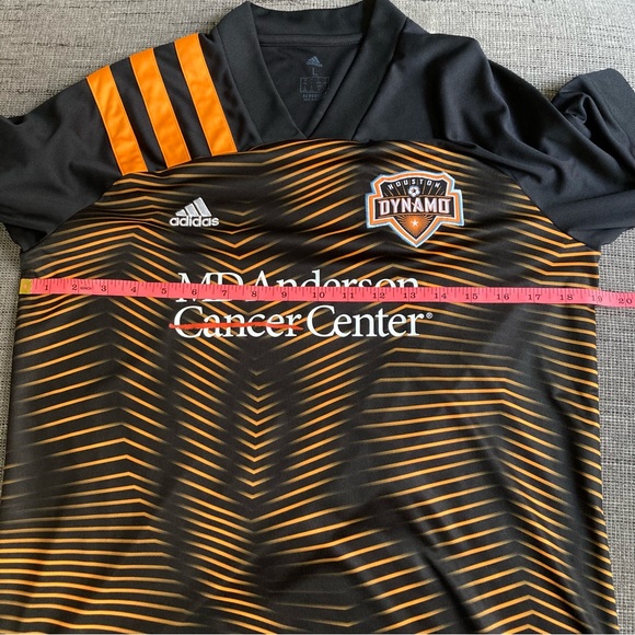 Houston Dynamo Adidas Aeroready Athletic Shirt Jersey MD Anderson Cancer Center - Picture 9 of 10